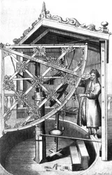 Astronom in seinem Observatorium