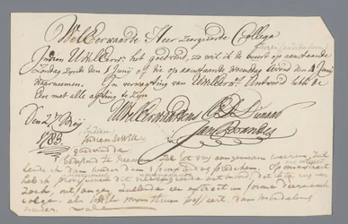 Brief von Pfarrer Hooyman an Jan Brandes