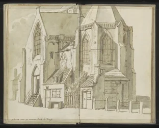 Seitenansicht der Nieuwe Kerk in Delft