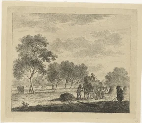 Landschaft mit Heuwagen (Juli)