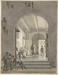Der Eingang des Diakonie- und Armenhauses der Evangelisch-Lutherischen Gemeinde an der Neuen Keizersgracht