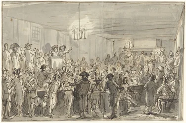 Eine revolutionäre Versammlung in Delft im Jahr 1795