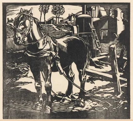 Ausgespanntes Karrenpferd