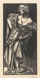 Frau mit Laute