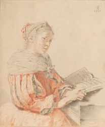 Junges Mädchen am Keyboard, 1767