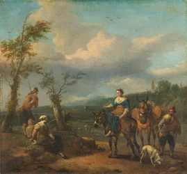 Italienische Landschaft mit Figuren