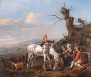 Landschaft mit reisenden Rastenden