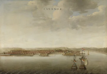 Ansicht von Cannanore an der Malabarküste in Indien, um 1662-1663