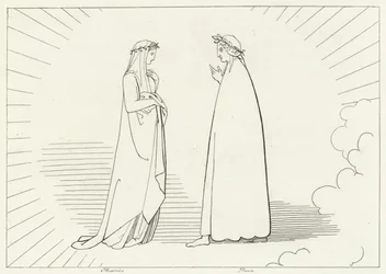 Beatrice und Dante, Paradies, Gesang 7
