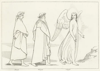 Der führende Engel, Fegefeuer, Gesang 15 (Gravur)