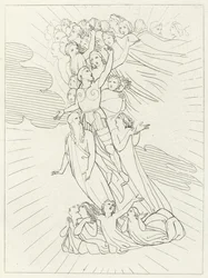 Der Planet Jupiter, Paradies, Gesang 18 (Gravur)