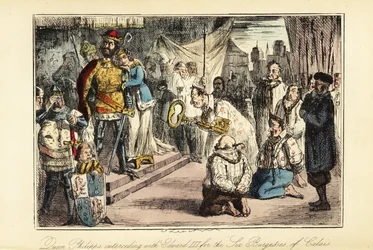 König Edward III. von England nach der Belagerung von Calais im Jahr 1347