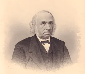 Porträt des amerikanischen Industriellen und methodistischen Pastors Thomas T Tasker (1799-1892), Gravur von FE Jones aus ladies