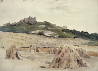 Eine Burg auf einem Hügel