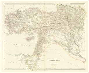 Karte der Türkei in Asien von 1840