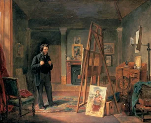 Porträt von Thomas Faed in seinem Studio, 19. Jahrhundert