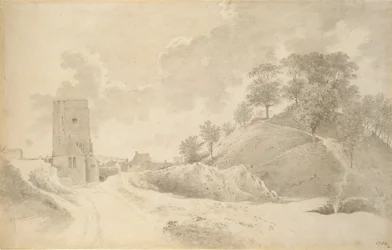 Oxford Castle und der Burghügel, 27. Mai 1784