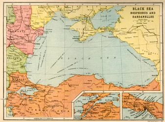 Schwarzes Meer: Bosporus und Dardanellen, um 1914, um 1920.