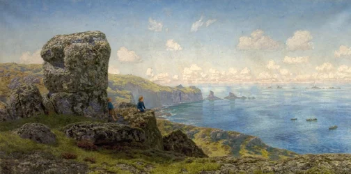 Goldene Aussichten, St. Catherines Quelle, Lands End, Cornwall, 1881