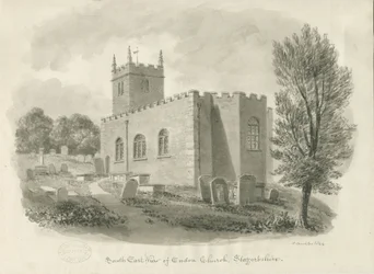 Endon Kirche (Sepia-Zeichnung)