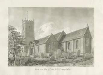 Enville Kirche: Sepiazeichnung, 1846