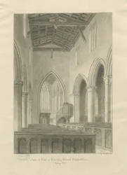 Innenraum der Checkley Kirche
