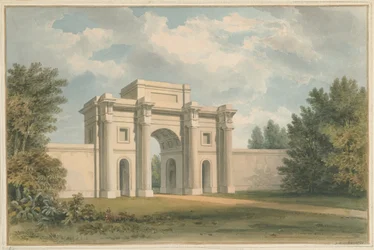 Leicestershire - Gopsall Haus - Das Tor, 1820
