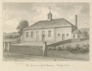Madeley - Freie Schule: Sepiazeichnung, 1840