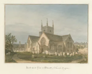 Sussex - Petworth Kirche, 1825