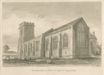 Tatenhill Church: Sepia-Waschzeichnung