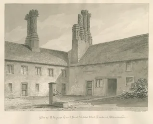 Worcestershire - Droitwich - Staynors Court: Sepiazeichnung, 1833