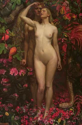 Adam und Eva mit der Schlange, 1877
