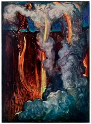 Höllenschlund aus The Pilgrims Progress From This World, To That Which Is To Come von John Bunyan (1628-1688) Illustration von Byam Shaw (1872-1919)