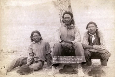 Drei Lakota-Jungen in westlicher Kleidung, 1891