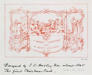 Die erste Weihnachtskarte, von J.C. Horsley, 1843