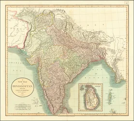 1806 Karte von Indien von John Cary