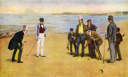 Das Stymie, ein Vierer beim Golfspielen in North Berwick