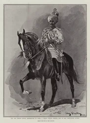 H H Sir Pertab Singh, Maharadscha von Idar, ein großer indischer Prinz, einer der Krönungsgäste