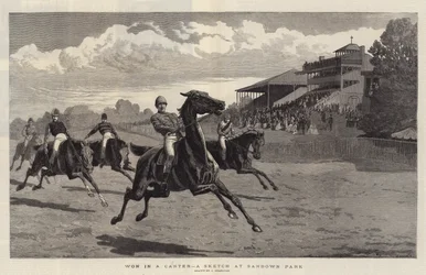 Gewonnen im Galopp, eine Skizze im Sandown Park