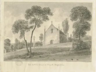Cresswell - katholische Kapelle von Draycott-in-the-Moors, 1841