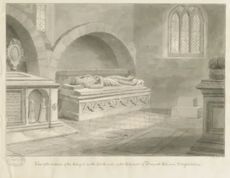 Innenraum der Kirche in Draycott in the Moors, 1841