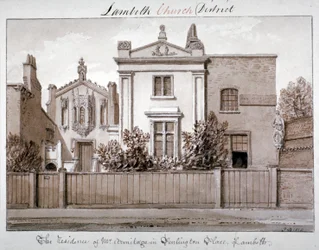 Herr Armitages Residenz in Penlington Place, Lambeth, London, 1828