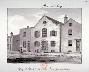 Ansicht der Baptistenkapelle in der Jamaica Row, Bermondsey, London