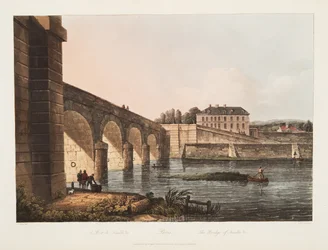 Paris, Die Brücke von Neuille, Illustration aus Versailles, Paris und Saint Denis, veröffentlicht 1807