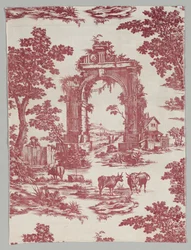 Kupferstichbedruckte Baumwolle, 1765