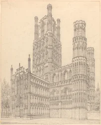 Ely Cathedral, Cambridgeshire, S.W. Ansicht