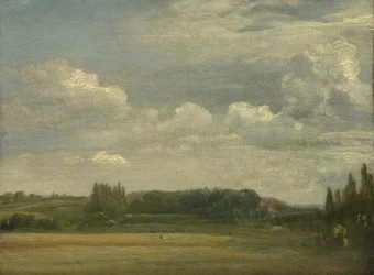 East Bergholt Common, Blick auf das Pfarrhaus, 18. August 1813