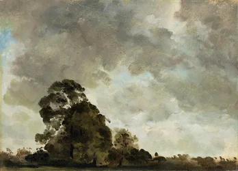 Landschaft in Hampstead, Baum und Sturmwolken, ca. 1821