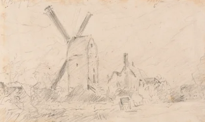 Landschaft mit Windmühle