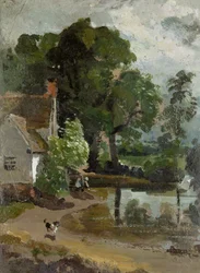 Willy Lotts Haus, in der Nähe der Flatford-Mühle, ca. 1811 (Öl auf Papier)